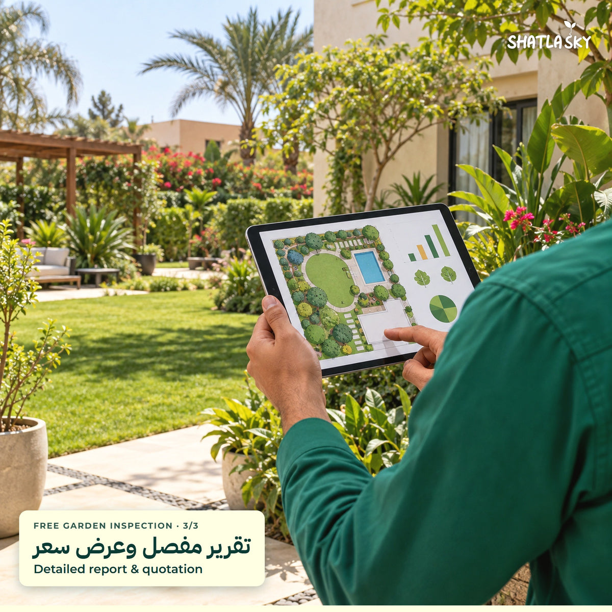 Shatla Sky free garden inspection visit: Detailed report & quotation