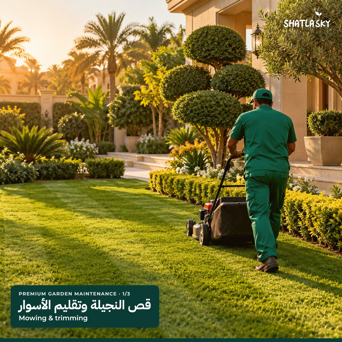 Shatla Sky Premium Garden Maintenance package: Mowing & trimming