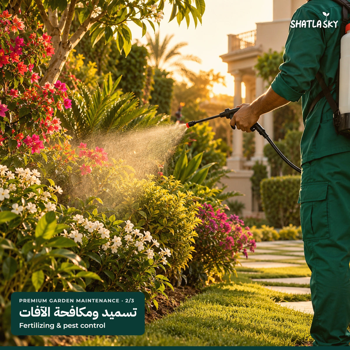 Shatla Sky Premium Garden Maintenance package: Fertilizing & pest control